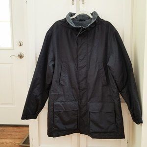 Splitrail black fleece-lined windbreaker men's large